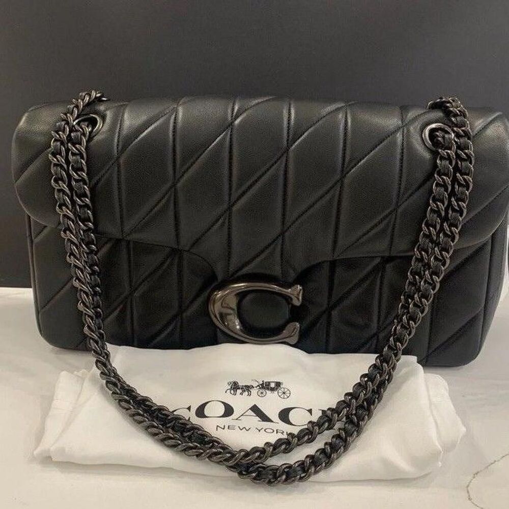 Coach Black Tabby 33 Quilted Nappa Leather Shoulder Bag CP151 - Picture 16 of 16